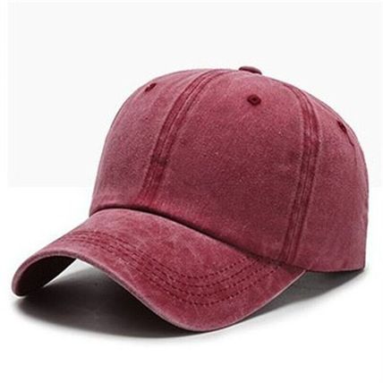 Unisex Cap Plain Color Washed Baseball Cap Casual Adjustable Outdoor Trucker