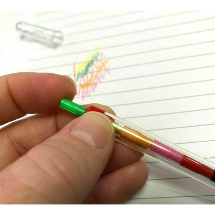 Crayon Pen Stacker Kids Swap Colour Pencil Boy Girl Prize Party Bag Filler Toys
