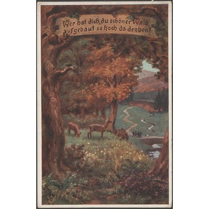 Wer Hat Dich, Du Schöner Wald, Volksliederkarten, 1912 - VDA AK
