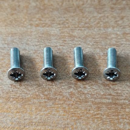 Chrome Petrol Tank Badge Screws F11339 Triumph T100 T120 T140 2BA 17 mm UH
