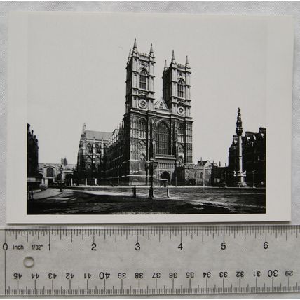1980s postcard Westminster Abbey, London c.1890