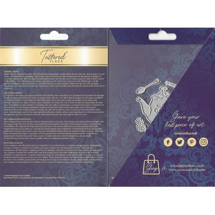 Tattered Lace. Afternoon Tea Die Set. Die Cutting Cardmaking Scrapbooking Crafts