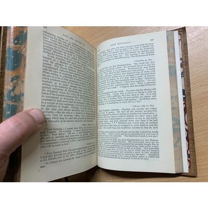 RARE* 1893 "THE LIFE & LETTERS OF LORD MACAULAY" BIOGRAPHY ANTIQUE BOOK (P4)