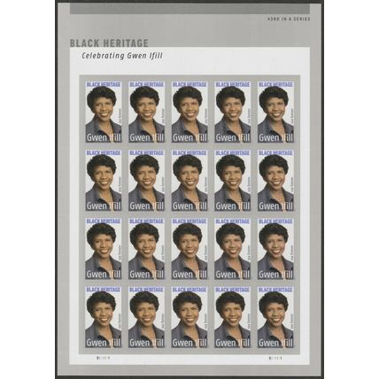 Gwen Ifill Full Sealed Pad of 100 Sheets (2000 Stamps) Scott 5432