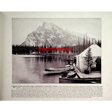 Bow River, NW Territory, Canada And Windsor Castle, Book Illustration, 1896