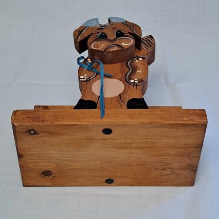 Wood COW NAPKIN Holder Stand Tabletop Counter Display Paper Plate Farm