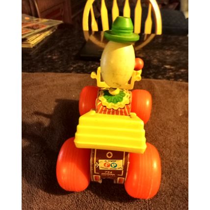 Old Vintage Original Fisher Price Jolly Jalopy # 724 7" Long Working 1965