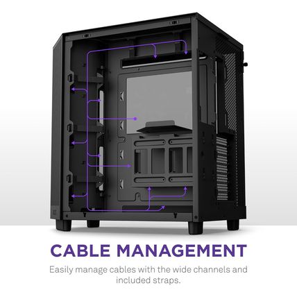 NZXT H6 Flow RGB Mid-Tower Airflow Case with 3 RGB Fans, Panoramic Glass Panels,