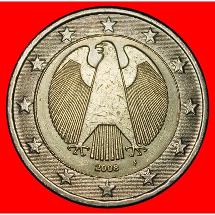 Ⰶ NON-PHALLIC (2008-2025): GERMANY ★ 2 EUROS 2008F BADEN-W.★LOW START★NO RESERVE