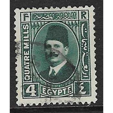 EGYPT 1927 KING FAUD I GREEN 4m USED SG153