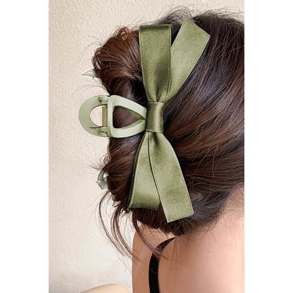 Mist Green Bow Decor Large Hair Claw Clip