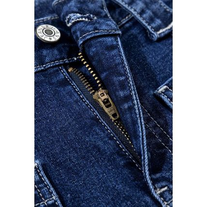 Sail Blue Wide Leg Pocketed High Waist Jeans