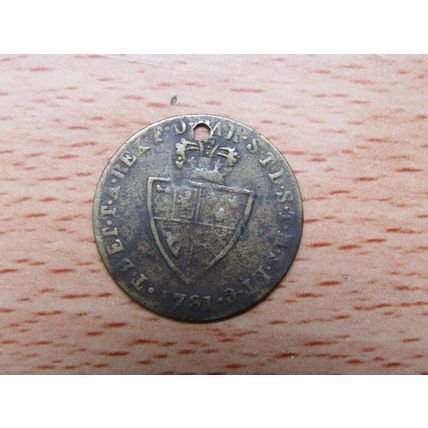 GB George III 1701 Spade Gaming Token 21mm (e764)