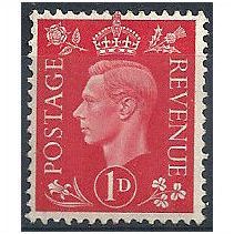 1937 SG463 1d Scarlet Mounted Mint .