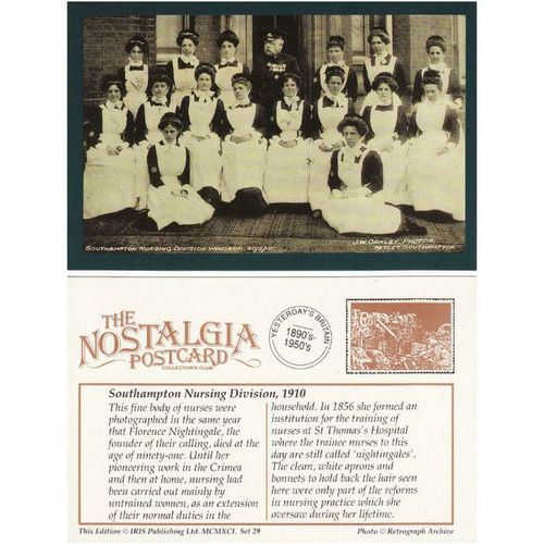 Postcard Southampton Nursing Division WIindsor 1910 Nurse Nurses - Nostalgia