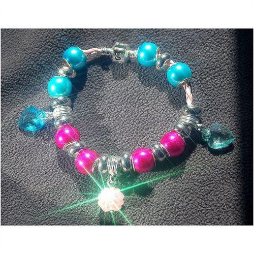 Fully Loaded Silver Plated Bracelet Disco Ball Charm Euro Beads Jewellery 1978