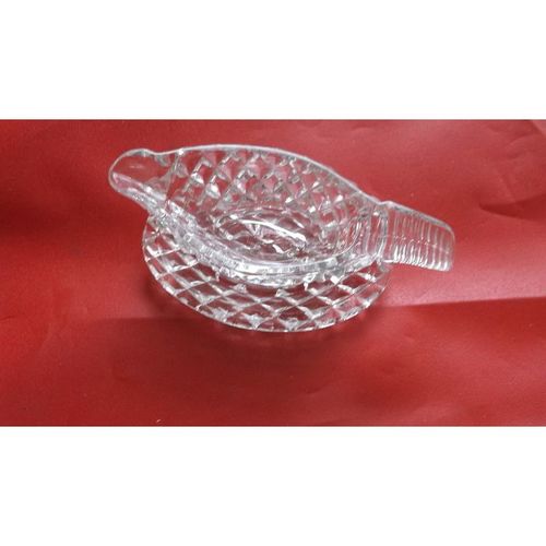 SAUCE OR CREAM SMALL BOAT WITH BASE GLASS (26/01)
