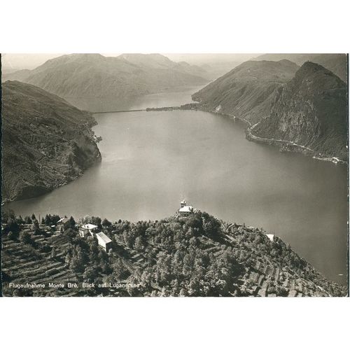 Switzerland PC - Flugaufnahme Monte Bre, Blick auf Luganersee - No. 12984