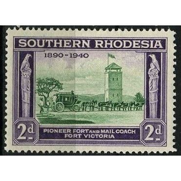 Southern Rhodesia KGVI 1940 BSAC Jubilee 2d Victoria Mounted Mint MM SG56 stamp