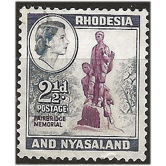 Rhodesia & Nyasaland 1959 SG21 2 1/2d Purple & Grey-Blue Very Fine Used . ..