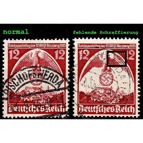 GERMANY REICH [1935] MiNr 0587 PF I ( O/used ) [01] Plattenfehler