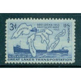 1069 3c Soo Locks Fine MNH