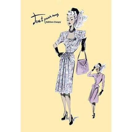 Fashionable Dress with Bag and Hat 12 x 18 Poster