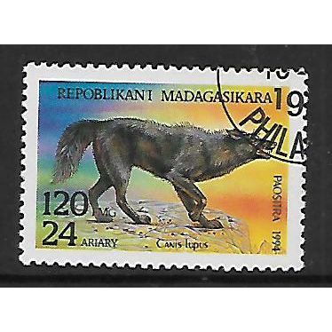 MADAGASCAR 1994 WILD ANIMALS 120FR CANIS LUPUS FINE USED