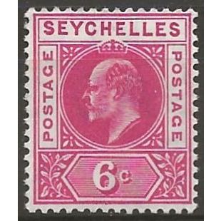 Seychelles 1906 SG62 6c Carmine Unmounted Mint