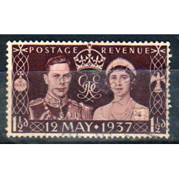 GB 1937 Coronation 1.5d brown used SG461