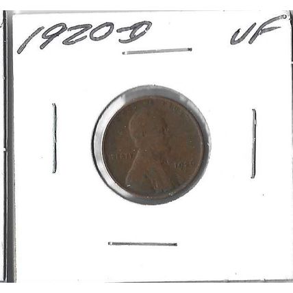 1920-D US Lincoln Cent VF