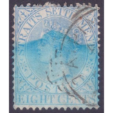 STRAITS SETTLEMENTS 1894 8c Sc#50 USED TAIPINg CDS @N540