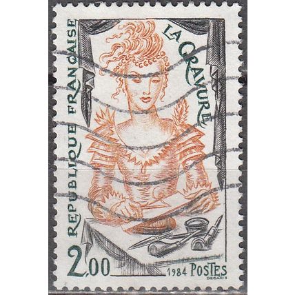 France 1984 Michel 2448 O Cote (2008) 0.80 € Art de la gravure