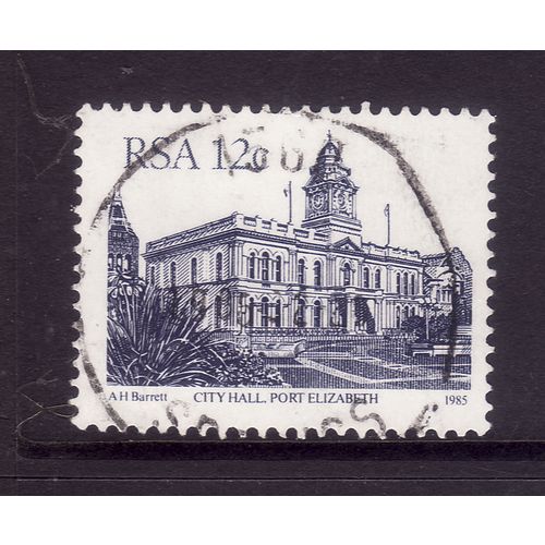 SOUTH AFRICA 1985 BUILDINGS 12c CITY HALL , PORT ELIZABETH SG520C FINE USED#