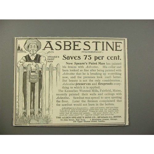 1900 Asbestine Ad w/ Speare's Paint Man - Saves