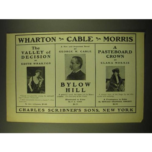 1902 Charles Scribner's Sons Ad - Wharton Cable Morris