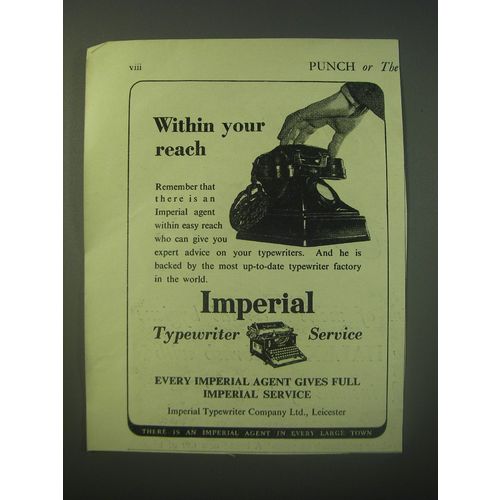 1940 Imperial Typewriter Ad - Within your reach
