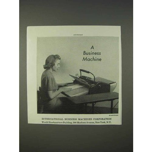 1940 International Business Machines / IBM Ad - A Business Machine