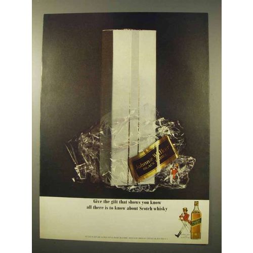 1963 Johnnie Walker Black Label Scotch Ad - Give Gift