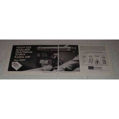 1977 Sears Craftsman 10-Inch Radial Saw Ad