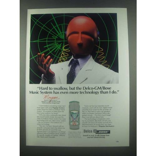 1985 Delco-GM Bose Music System Ad - Hard to Swallow