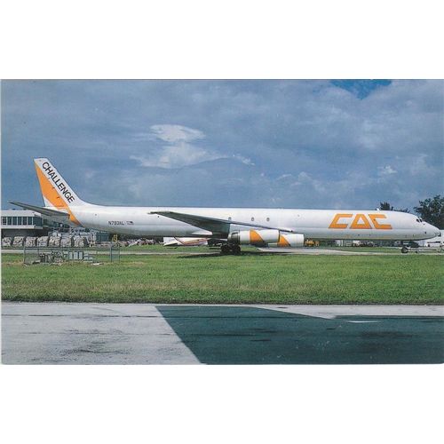 Challenge Air Cargo Douglas DC8 63 Civil Aircraft Postcard (A20023)