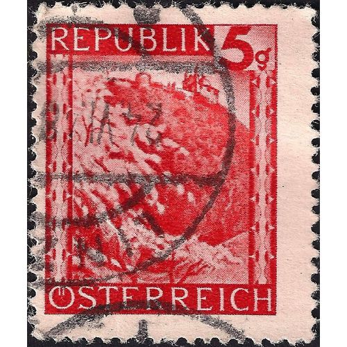 AUSTRIA, Landscape, red 1945, 5 Groschen