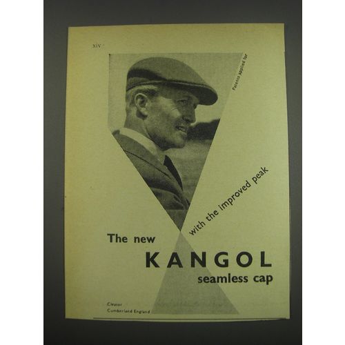 1957 Kangol Seamless Cap Ad - with the improved peak
