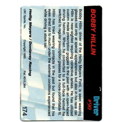 1993 Action Packed #174 Bobby Hillin #174