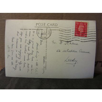 MADEIRA COVE, WESTON-SUPER-MARE, SOMERSET vintage used postcard RP 1938 pm =