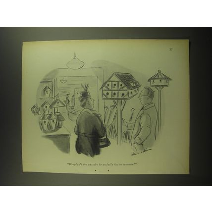 1946 Cartoon by Helen E. Hokinson - Wouldn't the upstairs be awfully hot