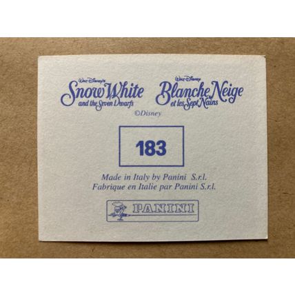 Snow White and the Seven Dwarfs Sticker # 183 (A) unused 1994 Panini Disney