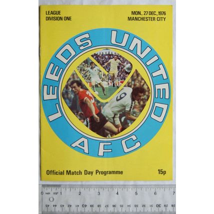 1976 programme Leeds United v. Manchester City