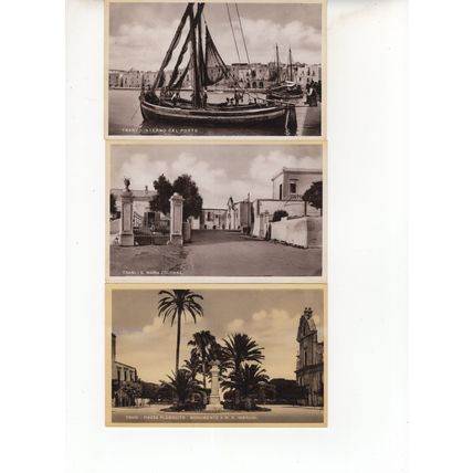 Trani S Maria Colonna Porto Boats 3x Real Photo Italy Postcard s